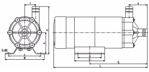 MP系列微型磁力驅(qū)動(dòng)循環(huán)泵安裝尺寸圖 MP系列微型磁力驅(qū)動(dòng)循環(huán)泵安裝尺寸圖